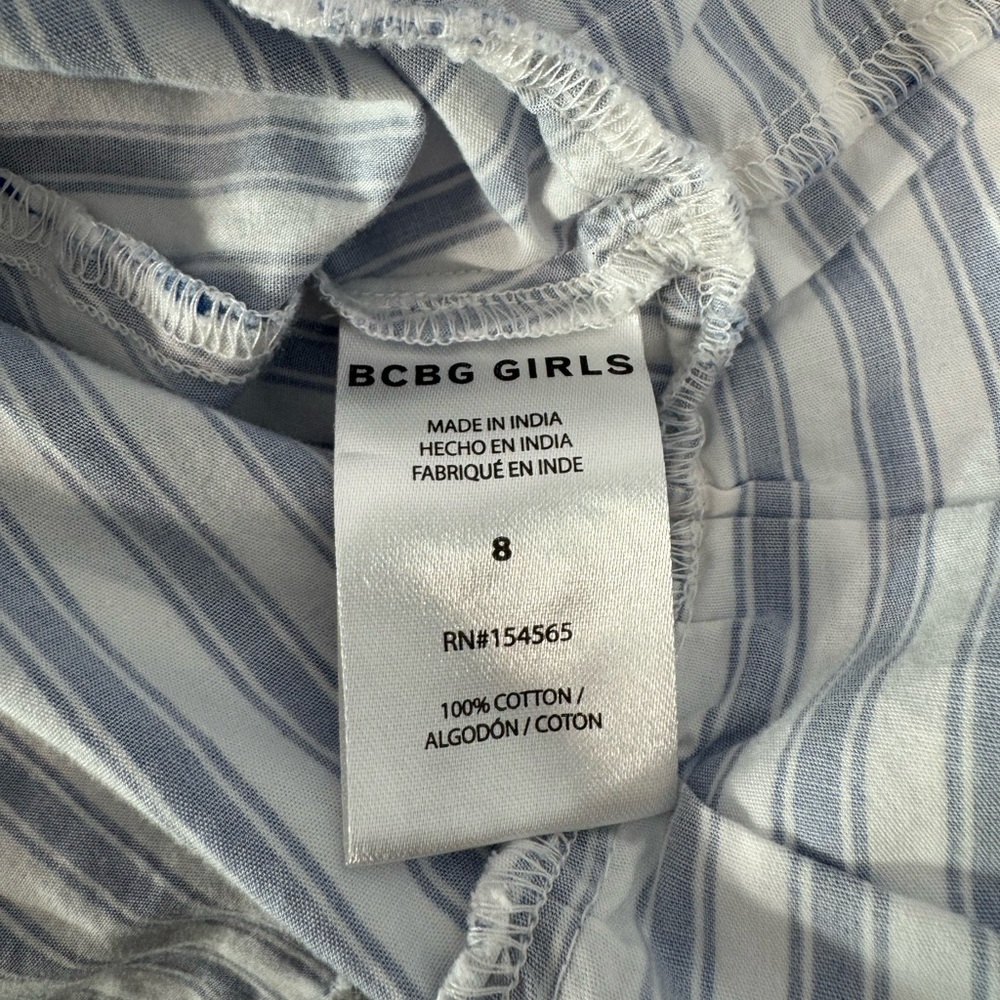 BCBGirls Navy and White Striped Casual Dress Sz 8 - Picture 5 of 8
